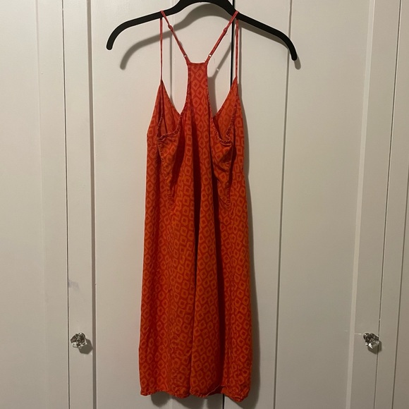 Orange geo print spaghetti strap mini dress - size M - Picture 4 of 4